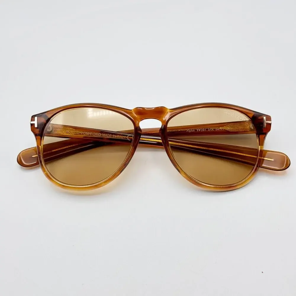 Tom Ford Sunglasses Flynn TF291 41A Havana Frame Brown Lens 54-17-145 New w/Case